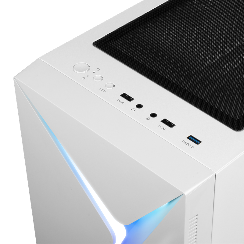 Vỏ case máy tính Gamdias Argus E4 Elite Black / White ATX, M-ATX Không Fan