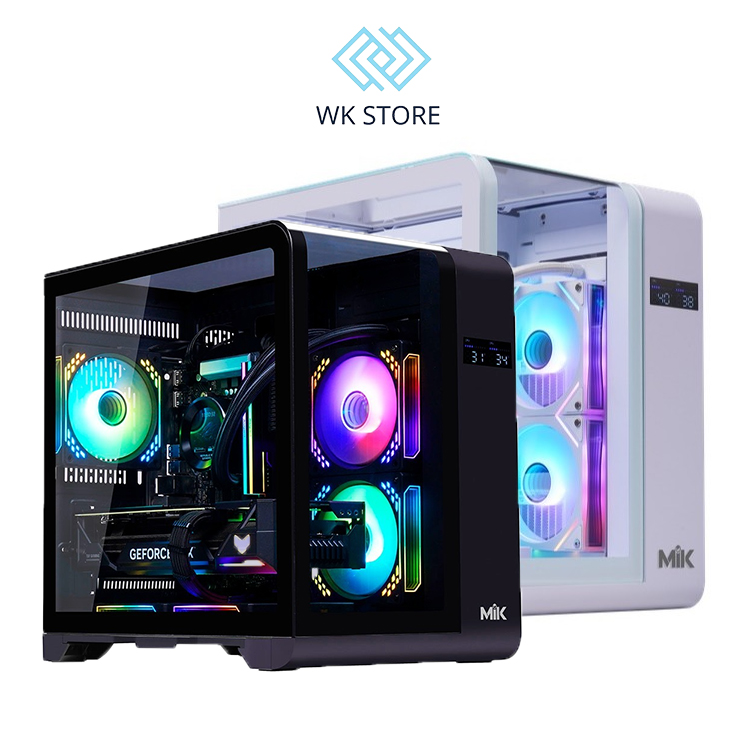 Vỏ Case Máy Tính MIK Barbatos M | Black / White | M-ATX | No Fan