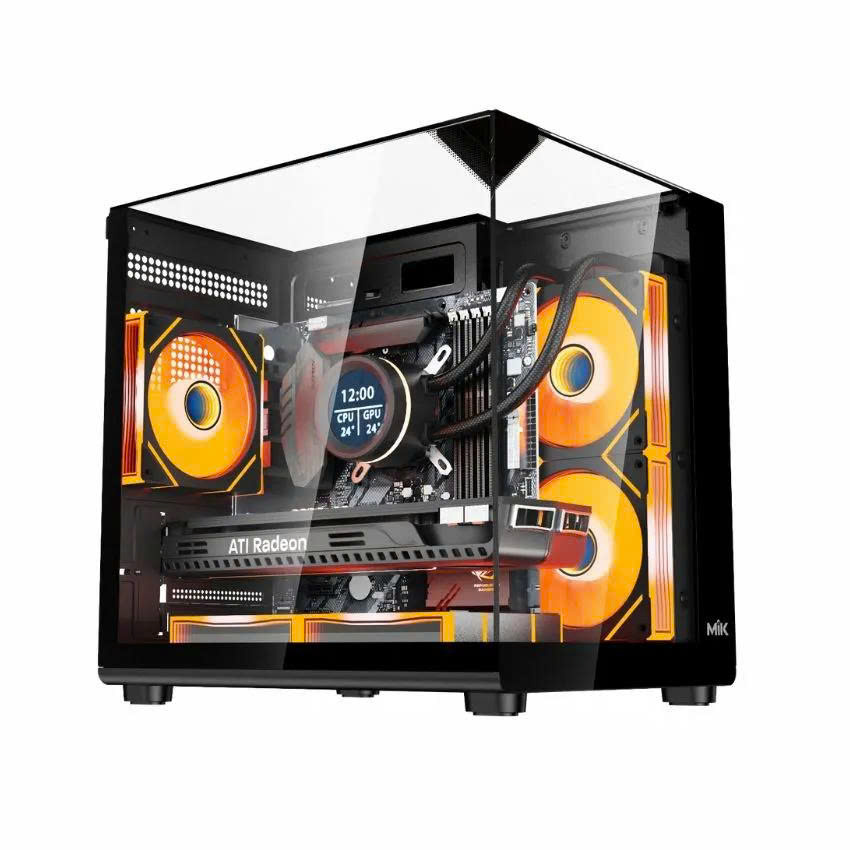 Vỏ Case MIK G3 Prism Glass Mini Black | ITX, M-ATX