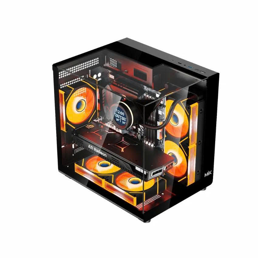 Vỏ Case MIK G3 Prism Glass Mini Black | ITX, M-ATX