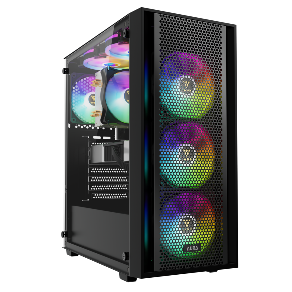 Vỏ Case Gamdias Aura GC2 Elite ARGB | ATX | Black / White