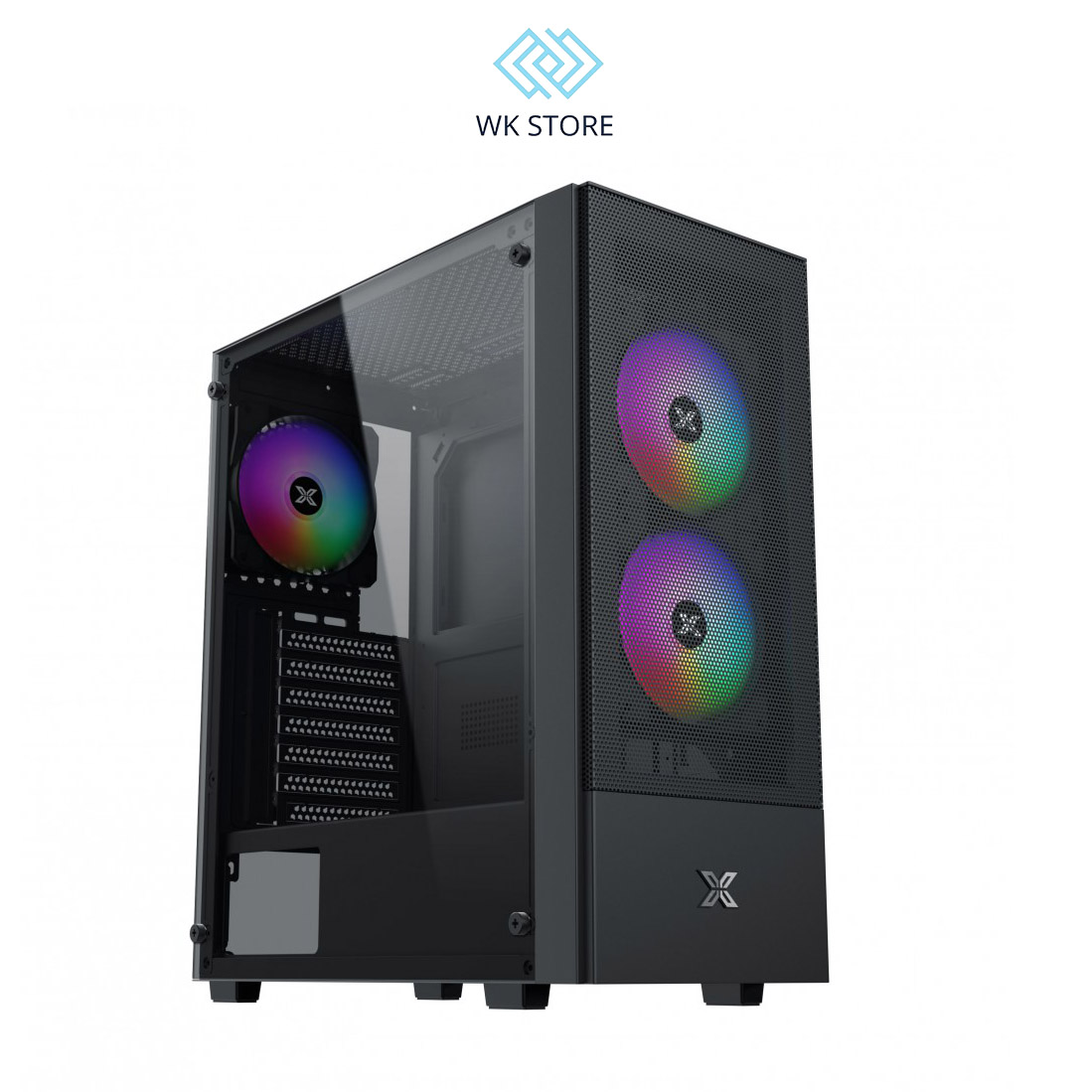 Vỏ Case Xigmatek Hero II Air 3F Trắng / Đen Kèm 3 Fan Led