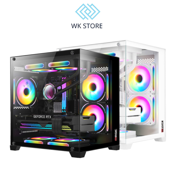 VỎ CASE MÁY TÍNH MAGIC AQUA-M ULTRA (M-ATX, No Fan)