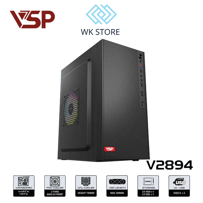 Vỏ Case Văn Phòng VSP V2894 M-ATX/I-ATX