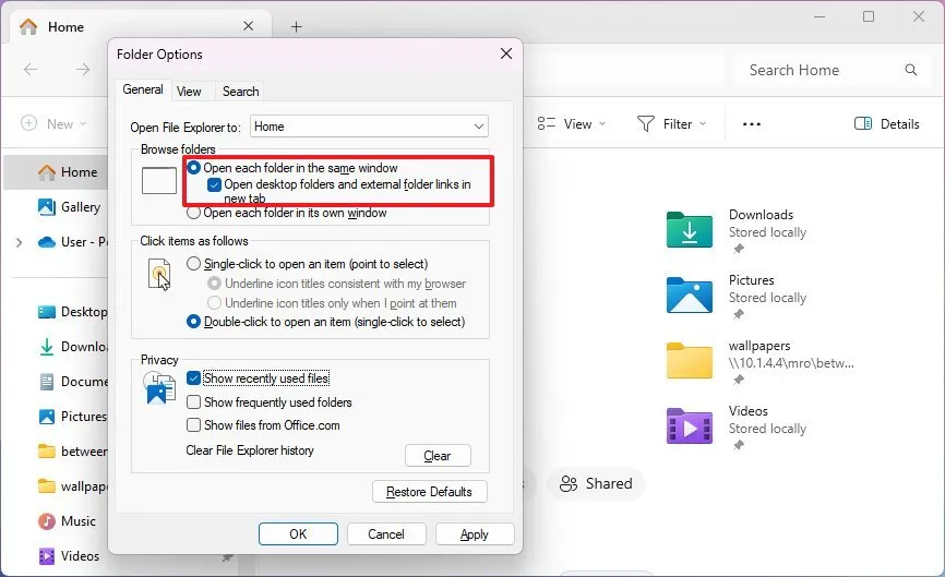 Các tính năng mới trong File Explorer trên Windows 11 24H2